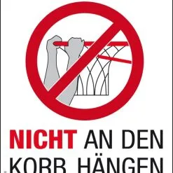 Verbotsaufkleber - Nicht An Den Korb Hängen