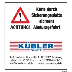 Aufkleber - Kette Durch Sicherungsplatte Sichern
