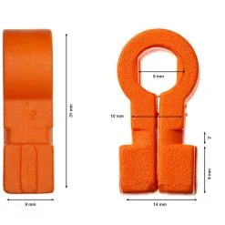 Kunststoffnetzhalter, Orange 10 Stück 7 Kunststoffnetzhalter, Orange 10 Stück -DE Teamsport Verkäufe F5489 masse ecommerce