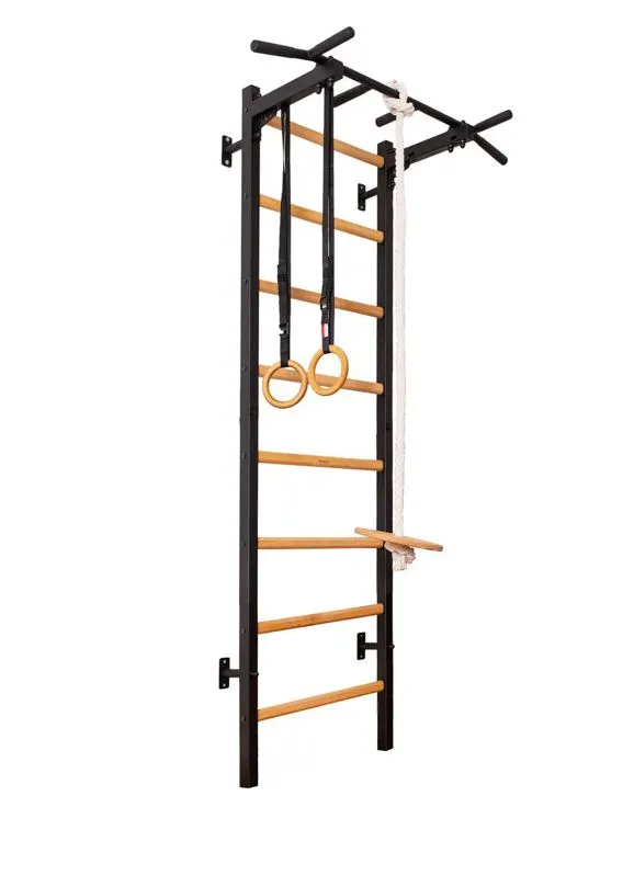 BenchK® Sprossenwand 221 Mit Klimmzugstange, Seil & Ringen 2 BenchK® Sprossenwand 221 Mit Klimmzugstange, Seil & Ringen – Bild 2