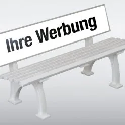 Werbebank Freiburg Mit Bedruckbarer GFK Lehne